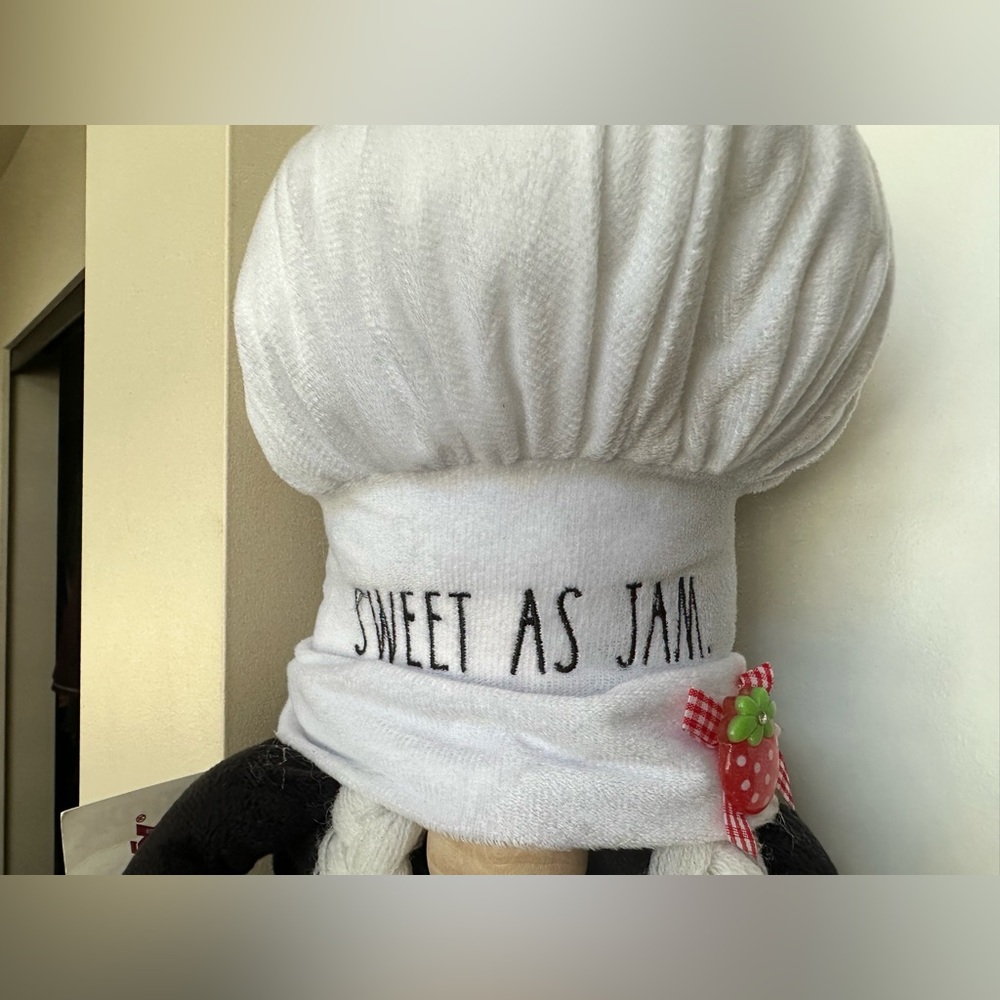 Rae Dun. Sweet as Jam Chef Gnome with Red Checkered Skirt - Picture 2 of 5